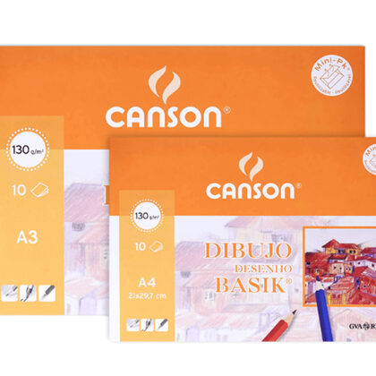 Papel de dibujo en pak de 10 láminas. Canson