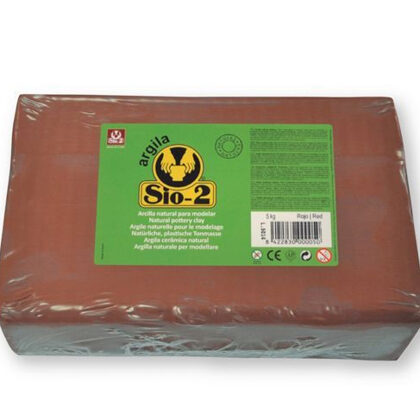 Arcilla roja. Tamaños: 1,5kg y 12,5kg. Sio-2