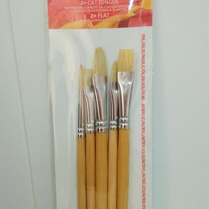 Set pinceles de cerda (5 unidades) para óleo/acrílico