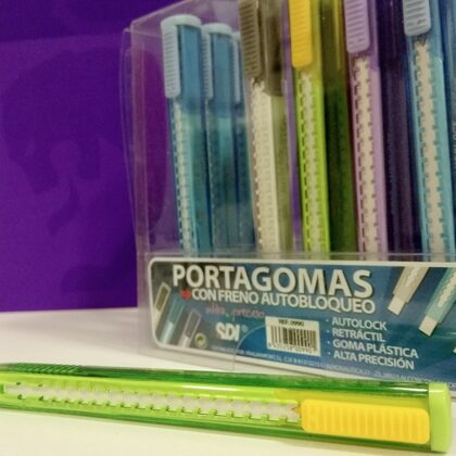 Portagomas con freno