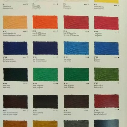 Carta de colores óleo Goya 2
