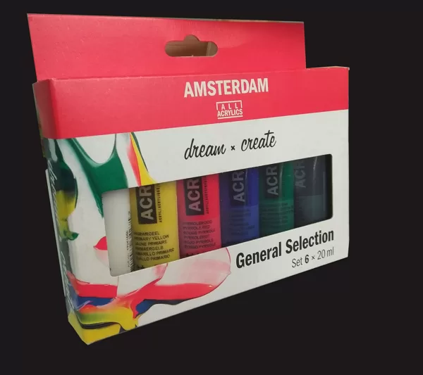 Set acrílicos. 6 colores. Amsterdam