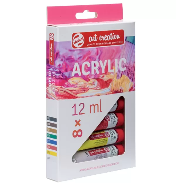 Caja acrílicos 8 colores x 12 ml. Art Creation