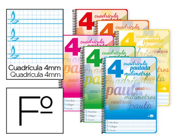 Libreta Pautaguía. 4 mm