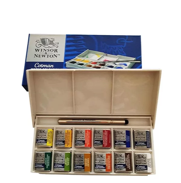 Acuarelas Winsor & Newton. 12 colores + pincel
